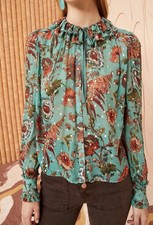 NEW Ulla Johnson 12 Pippa Blouse Top Garden B...