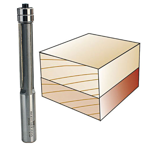 Whiteside 2555 Flush Trim Three Flute Double Bearing Bits 1/2"SH, 1/2"CD, 2"CL