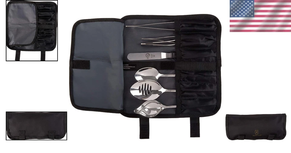 8-Piece Mercer Plating Set with Micro-Serrated Tools for Delicate Presentation - Image 2 of 4