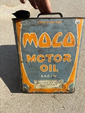 Vintage MOCO 2 Gallon Motor Oil Can Midwest Oil Company Mpls Fargo Sioux Falls