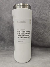 Salty Owala Freesip 24 oz White Missing Lid #C16