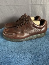 SAS Pathfinder Lace Up Loafers Men 11 Burgundy Clean! Made in USA Leather Shoes