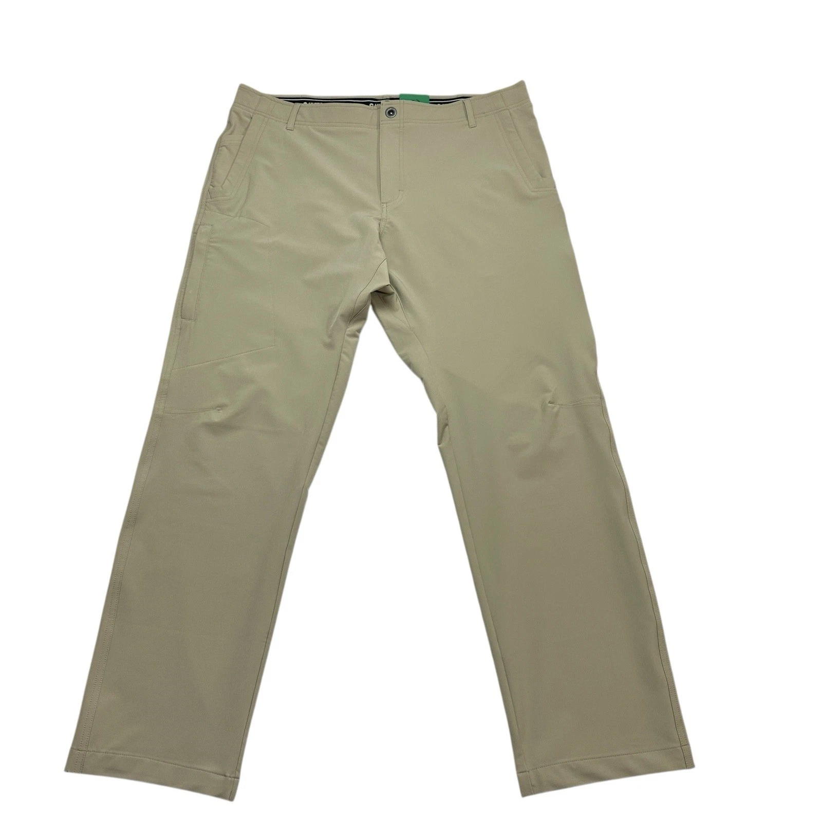 HI-TEC Performance Pants Men 39x32 (Actual) Khaki Stretch Outdoor Commuter NEW