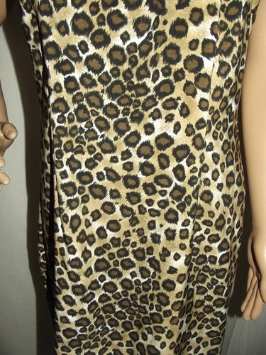 Miss Dorby Dress Jacket Set Womens Size 12 animal print leopard sleeveless maxi - Picture 8 of 16