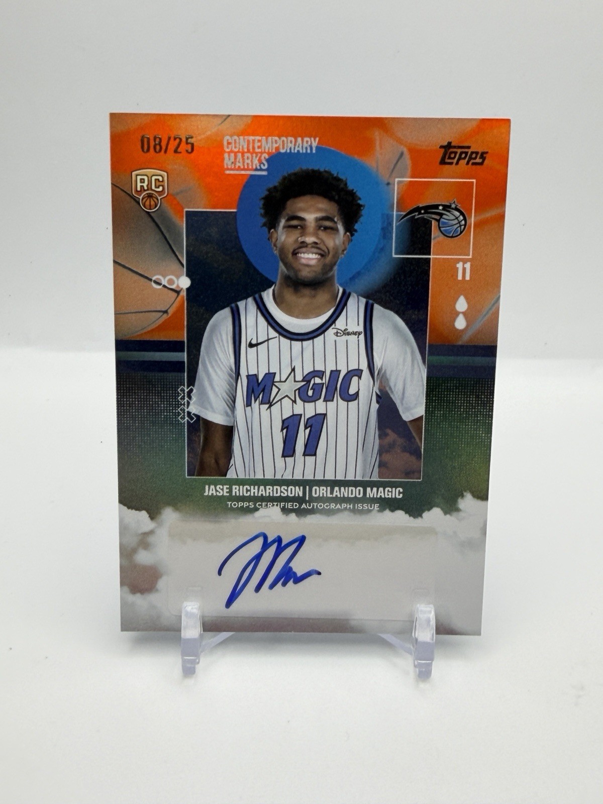 JASE RICHARDSON 2025-26 TOPPS CONTEMPORARY MARKS ROOKIE AUTO ORANGE /25 #CM-JR