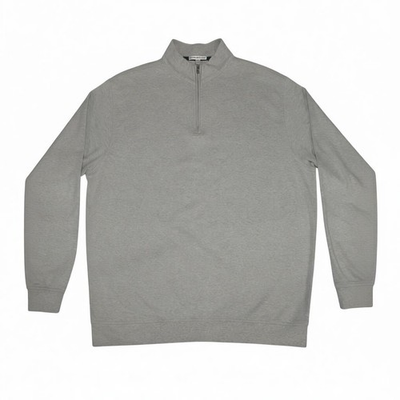 #ad #ad Peter Millar 1 4 Zip Pullover XL Heather Gray 100% Cotton CLEAN No Club Logo $30.00