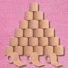 24-Rolls Self Adhesive Bandage Wrap, Vet Tape, Medical Tape 2 In x 5 Yds Beige