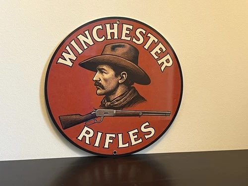 Winchester  Arms Rifles Ammunition Vintage Style Metal Sign Hi Gloss