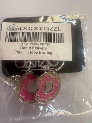 Paparazzi Jewelry  Donut Delivery  Pink Hoop Earrings