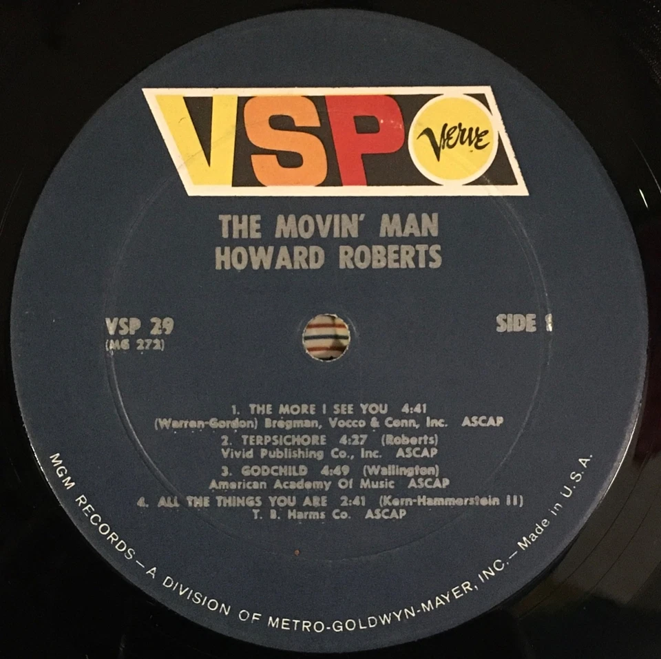 Howard Roberts - The Movin’ Man 1966 jazz LP on VSP, VSP-29 - deep groove labels - Image 4 of 4