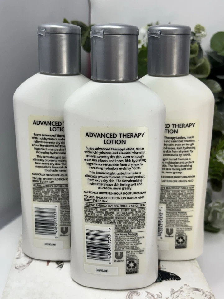 Lociones corporales de terapia avanzada 3-Suave alivia la piel SEVERAMENTE seca 10 oz nuevas Foto 2 de 4