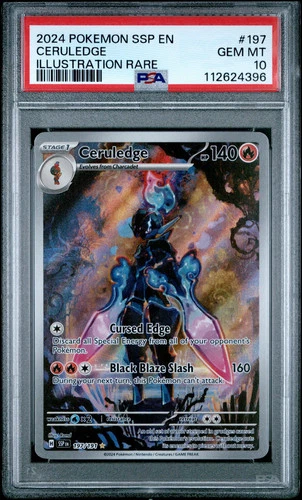 2024 Pokemon Surging Sparks Ceruledge #197 Illustration Rare PSA 10 GEM MINT