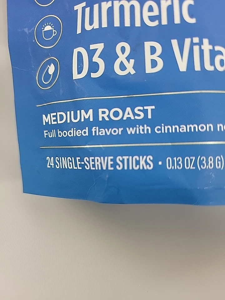 VitaCup Genius Coffee Instant Sticks 24 Ct Keto MCT Aceite Cúrcuma Vitaminas B EXP Foto 3 de 4