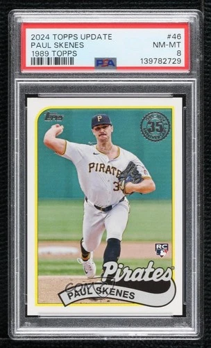 2024 Topps Update 1989 Topps Baseball Paul Skenes #89US-46 PSA 8 Rookie RC