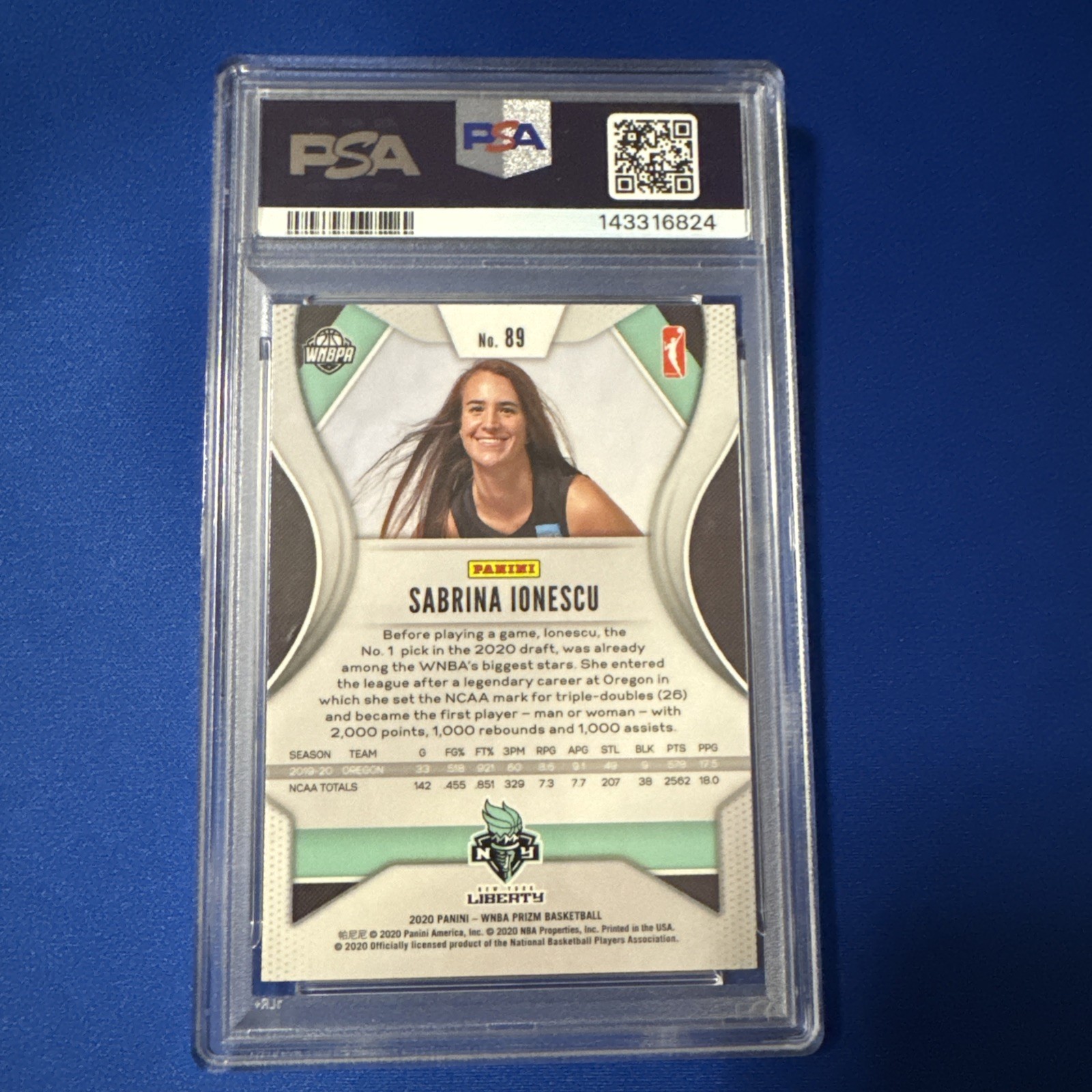 2020 Panini Prizm WNBA - Sabrina Ionescu #89 (RC) view 2