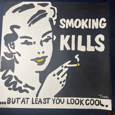 Todd Harris Goldman - Smoking kills - Hand signed. Rare artwork! AP 6/30