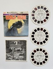 VINTAGE 1978 WOLF MAN VIEW MASTER 3 REEL SET CLASSIC TALES PUPPET GAF 3D J30 TOY