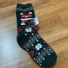 CUDDL DUDS Ladies Holiday Plush Fill One Size 4-10 Sock 3-Pack