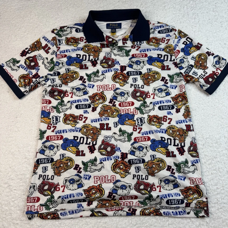 POLO RALPH LAUREN Boys Mascot Print Shirt Large 14-16 - Image 2 of 4