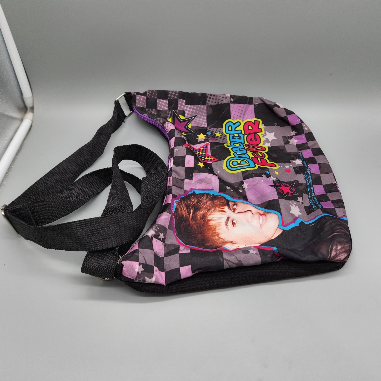 Justin Bieber Fever Bag Purse Shoulder Bag Zip 2012 Bieber Time Merchandise HTF