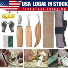 6Pcs Wood Carving Kit, Beginner Set Woodworking Wood Carving Knives Set Tools US