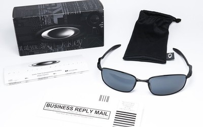 SUNGLASSES OAKLEY BLENDER OO4059-03 BLACK POLARIZED METAL FRAME SPORT MIRROR OTT