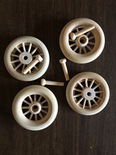 Unused Set Of 4 Hardwood Wooden Spoke Wheels for TOY Cart or Wagon 2-7/8  