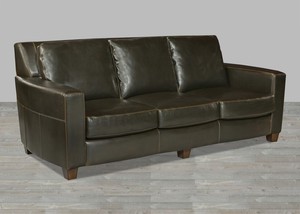 Leather Sofa 100 Top Grain Espresso Old World Finish Down Filled Image Is Loading Leather Sofa 100 Top Grain Espresso Old World