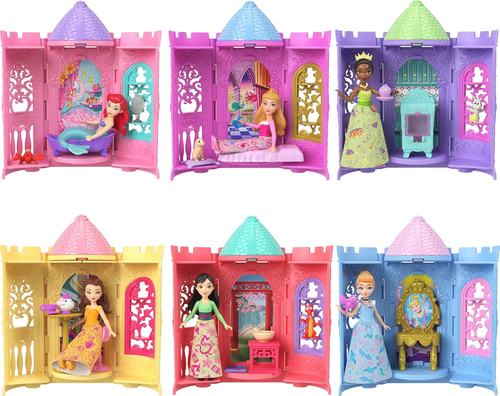 Disney Princess Tower Surprise Small Dolls & Accessories, Stacking Playsets with - Picture 7 of 12