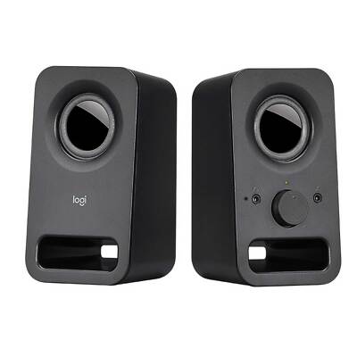 Logitech Z150 PC Lautsprecher Boxen Audio Stereo 2.0 6 Watt schwarz 3,5mm Klinke