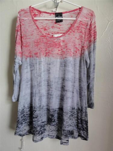 SLEDGE USA 3/4 SLEEVE BURNOUT T-SHIRT TOP, Red, Yellow, Size L, MSRP $58 - Picture 1 of 3