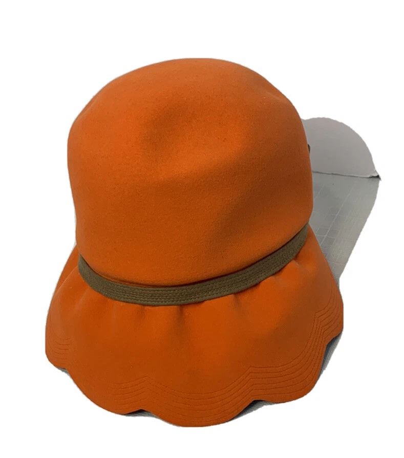 Sombrero para mujer "Christian Dior" naranja vintage años 60 Foto 3 de 4