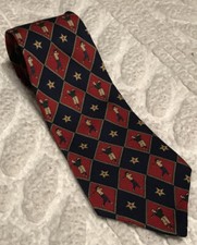 Tommy Hilfiger Mens Tie Golf Red Blue 100% Silk Made in USA