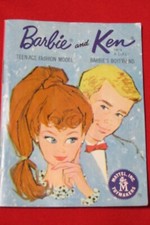 Vintage 1962 Blue Mattel Barbie and Ken Doll Fashion Booklet Book Catalog Japan