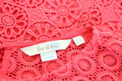 Boden Poppy Lace Dress Floral Medallion Coral Pink Size UK 8R US 4R 4  Spring | eBay