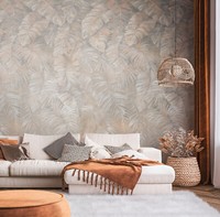 Fototapete PalmbläTter Dschungel Tropen Braun Beige Grau 39262-1 (5,73€/1Qm)