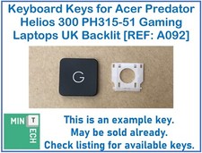 Keyboard Replacement Key for Acer Predator Helios 300 PH315-51 Gaming UK Backlit
