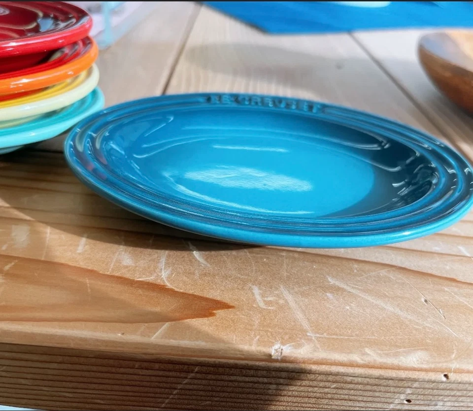 LE CREUSET Oval Mini Plate Multicolor Rainbow Stoneware Set of 5 10cm x 13.5cm - Image 4 of 4