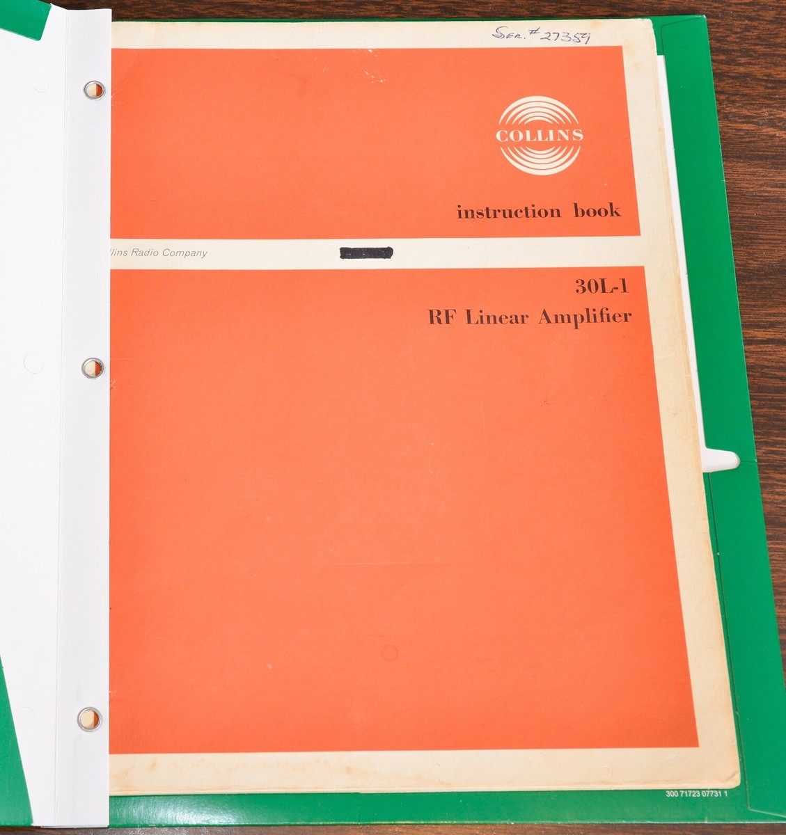 その他 30L-1 Linear Amplifire Instruction Book 30L-1 Linear Amplifire Instruction Book