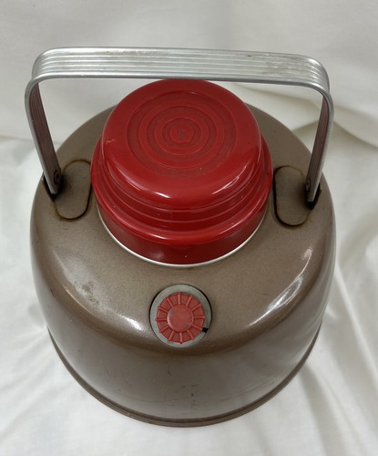 Vintage Little Brown Jug Picnic Thermos Cooler By Hemp & Co. Staging Prop Decor - Picture 2 of 14