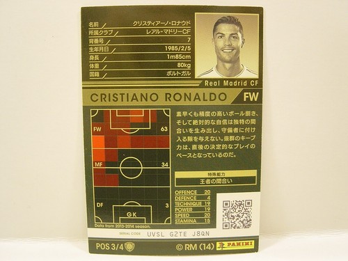 Panini WCCF 2013-14 POS Cristiano Ronaldo No.7 Real Madrid CF Spain Superstars3 - Picture 4 of 8