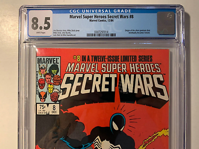 Secret Wars #8 CGC 8.5 1st App & Origin Symbiote Black Suit Secret Wars #8 CGC 8.5 1st App & Origin Symbiote Black Suit