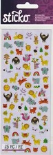 NEW Sticko Tiny JUNGLE ANIMALS Theme Stickers 75 pieces 00085 Fast FREE Ship