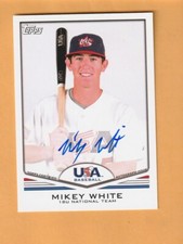 Mikey White 2011 USA Baseball Autographs #A68 Alabama Crimson Tide 6W