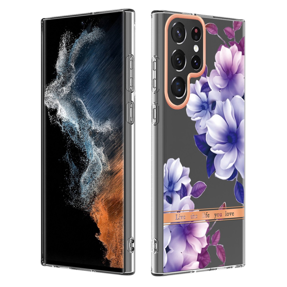 For Samsung Galaxy S22 Ultra 5G Flower And Grass Series Beautiful