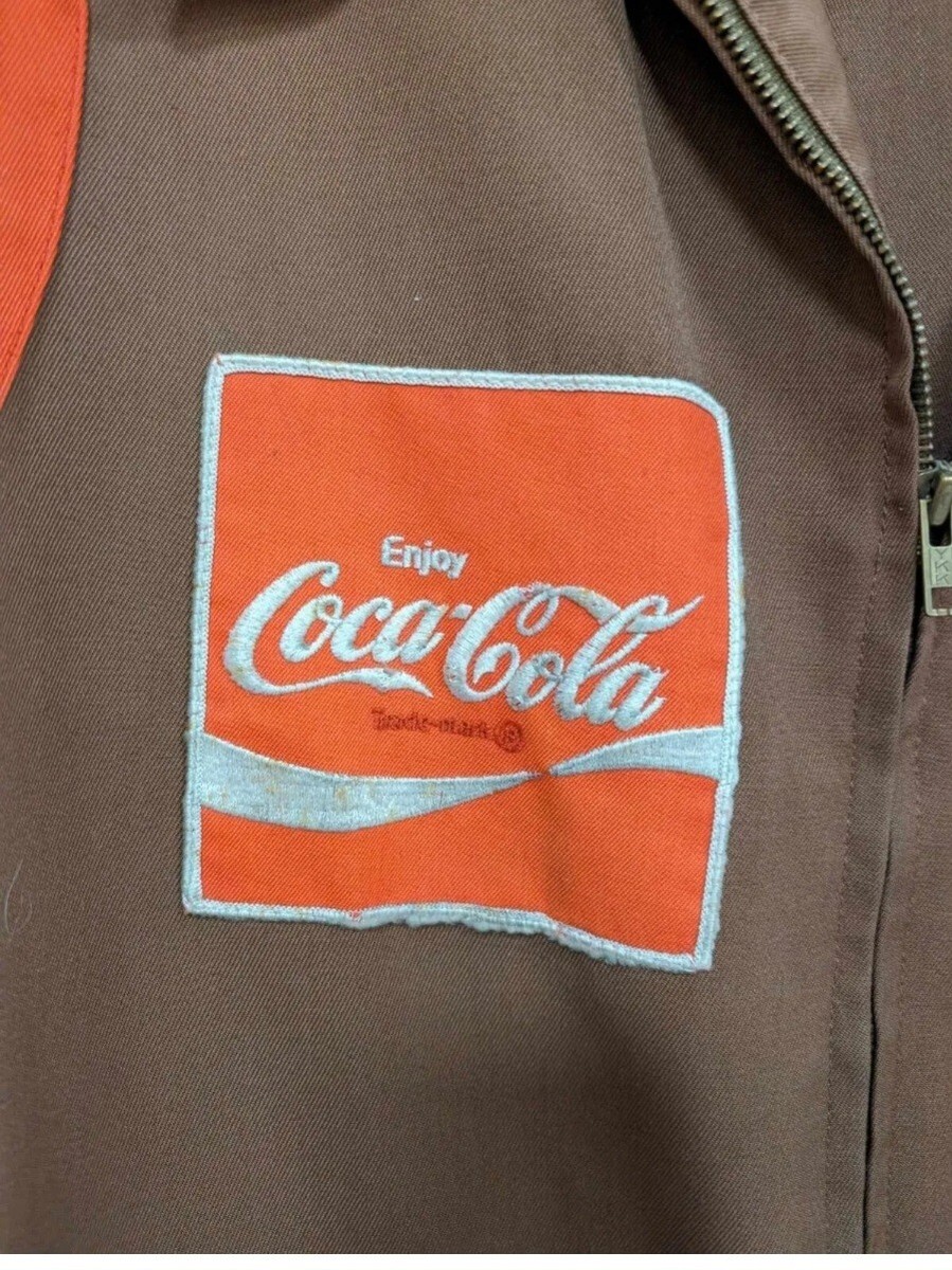 🔥🚨Vintage 60s 70s Coca Cola Brown Work Delivery Jacket Mens XL
