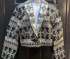 “flashback” Sz M/ L, 100% Heavy Cotton, Black & White Jacket