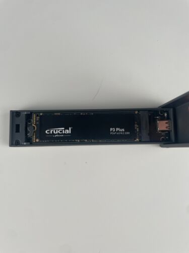 4TB USB-C SSD - Enclosed M.2 Crucial P3 Plus M.2 SSD  - Picture 1 of 7