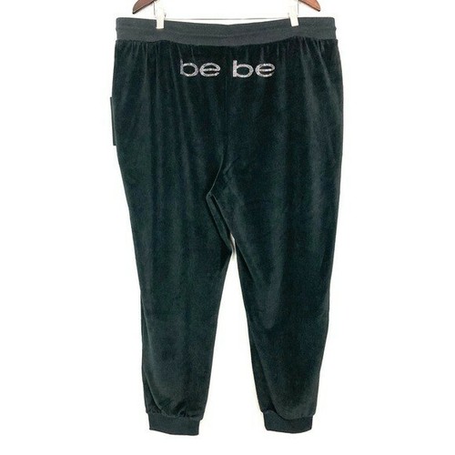 Bebe Sport Velour Jogger Pants Women's 