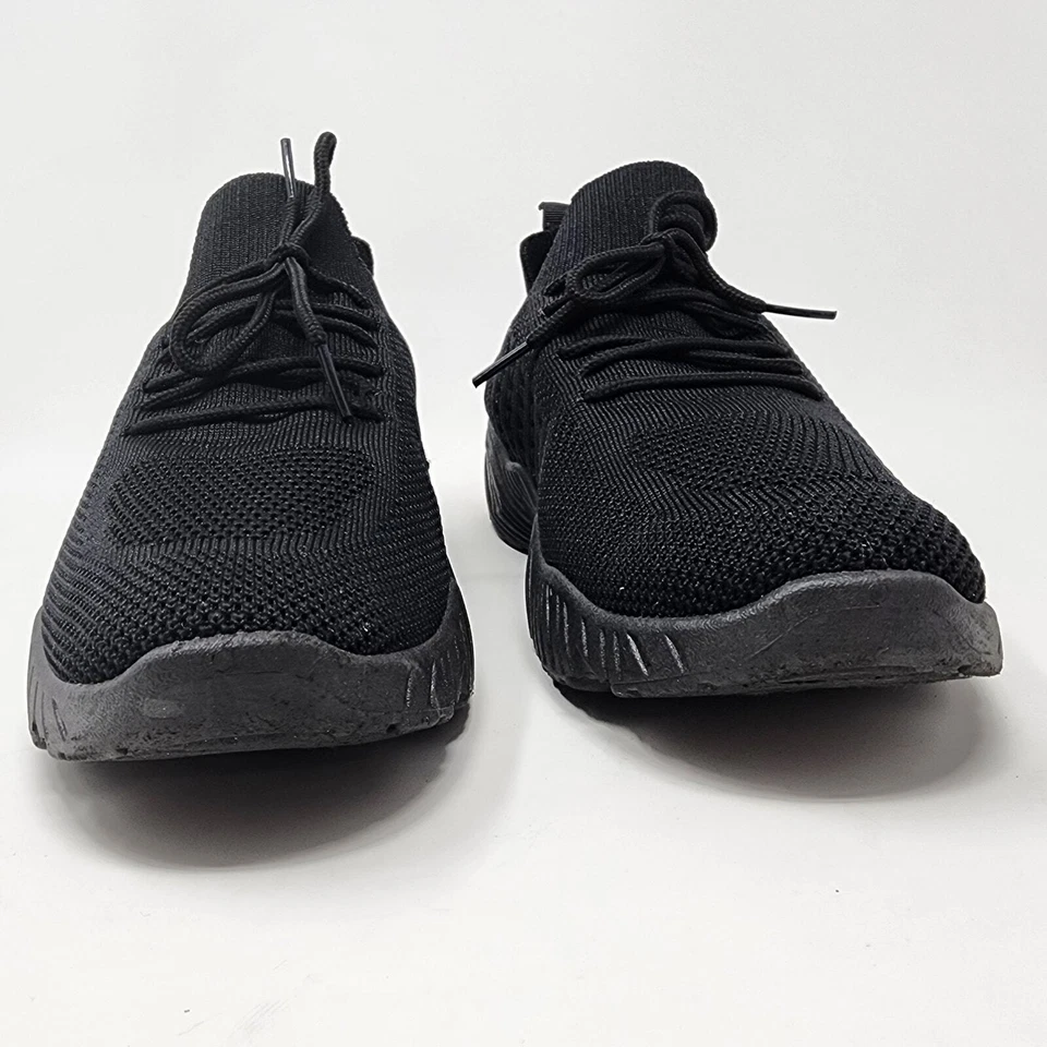 Zapatillas deportivas Wild Diva para mujer 10 negras tejidas cómodas elásticas Foto 4 de 4